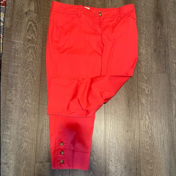 Coral/Pink Ankle Pants. Charter Club 14W